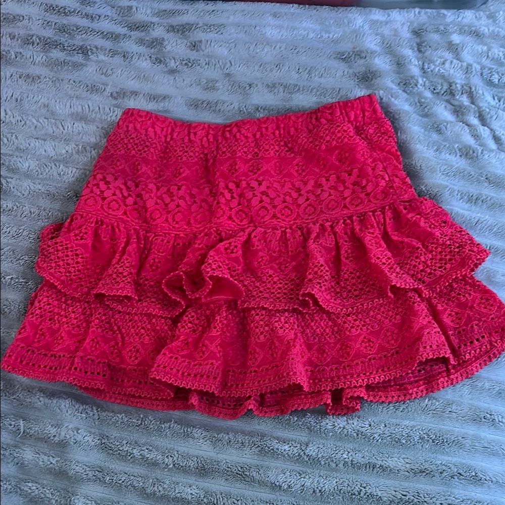 ☑️Elegant Pink Lace Skirt